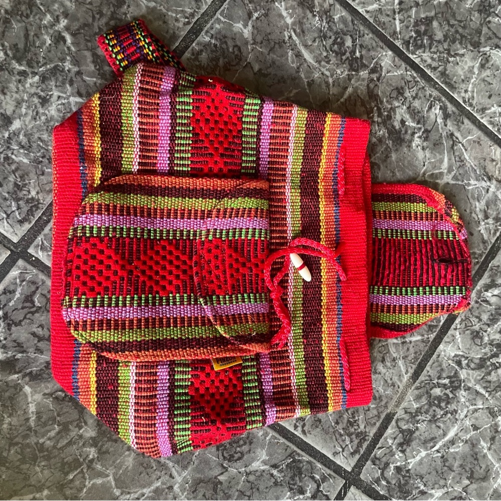 Colorful Woven Backpack - Picture 4 of 6